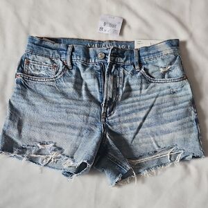 American Eagle Outfitters Blue Jean Shorts Distressed Style